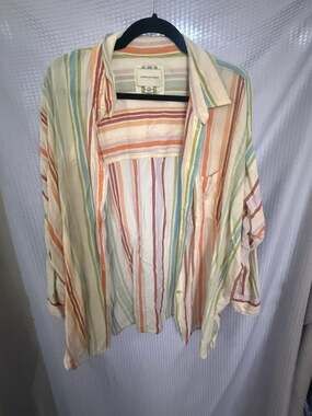 Striped Button Down Shirt by American Eagle Outfitters